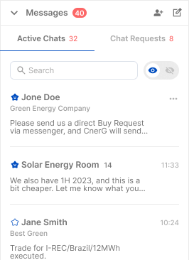 Built-in Messenger to Support OTC-style Transaction